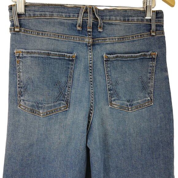 McGuire Wide Leg Cropped Released Raw Hem Jeans Size 26 Bessette Culotte 15F - Picture 8 of 12